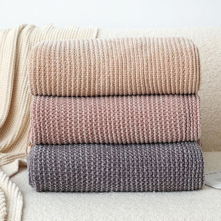 Gemütliche Strickdecke