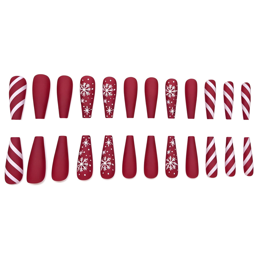 Festive Matte Acryl Nagelkunst Karnz