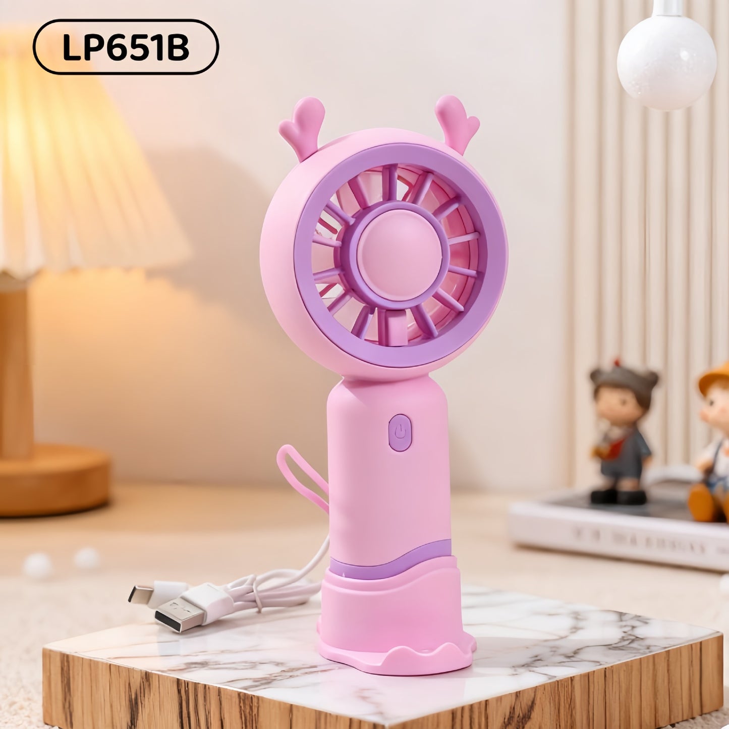 Damen tragbarer USB-Ventilator mit flexibler Halterung Karnz
