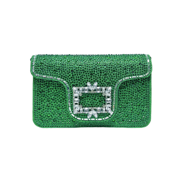 Glänzende, mit Kristallen verzierte Abend-Clutch