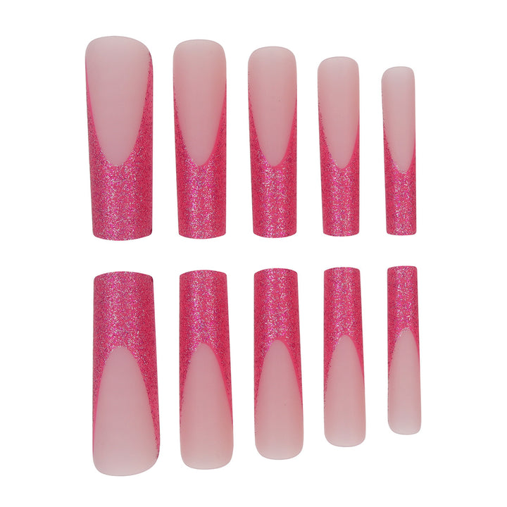 Glitter Stiletto Press-On Nägel Karnz