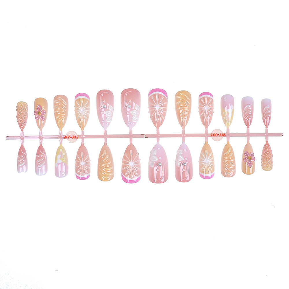 Elegantes Press-On Nagelkunst-Set Karnz