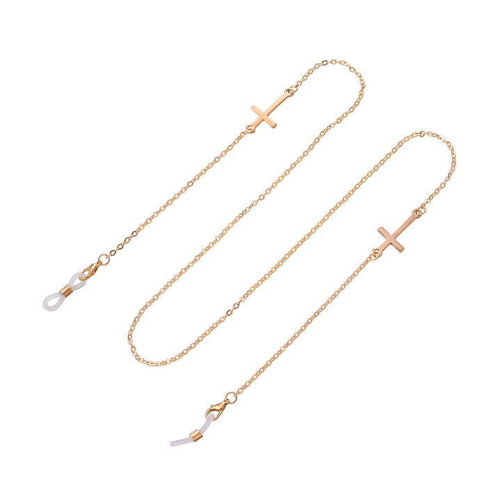 Cross Charm Brillen Kette Karnz