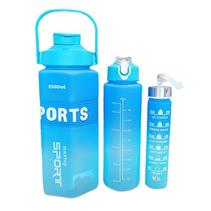Damen Sport-Wasserflasche mit motivierenden Skalen Karnz