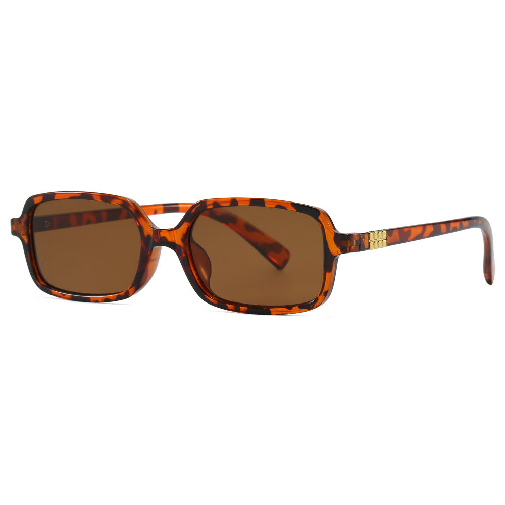 Damen modische quadratische Brille mit elegantem Kunststoffrahmen und goldenen Akzenten Karnz
