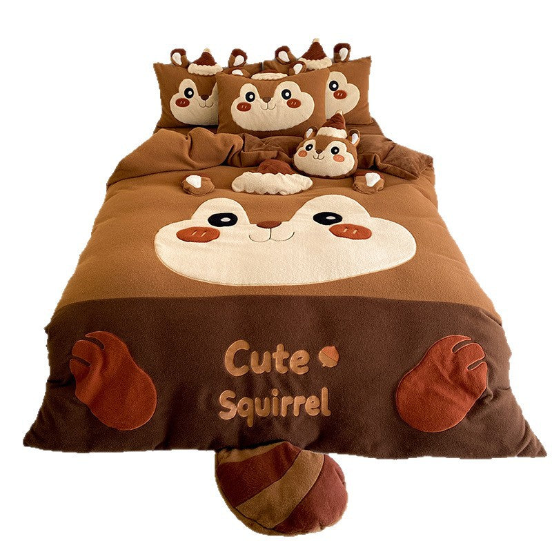 Kuschelige Baby‑Fleecedecke mit Pinguinapplikation und Spieldecken‑Design