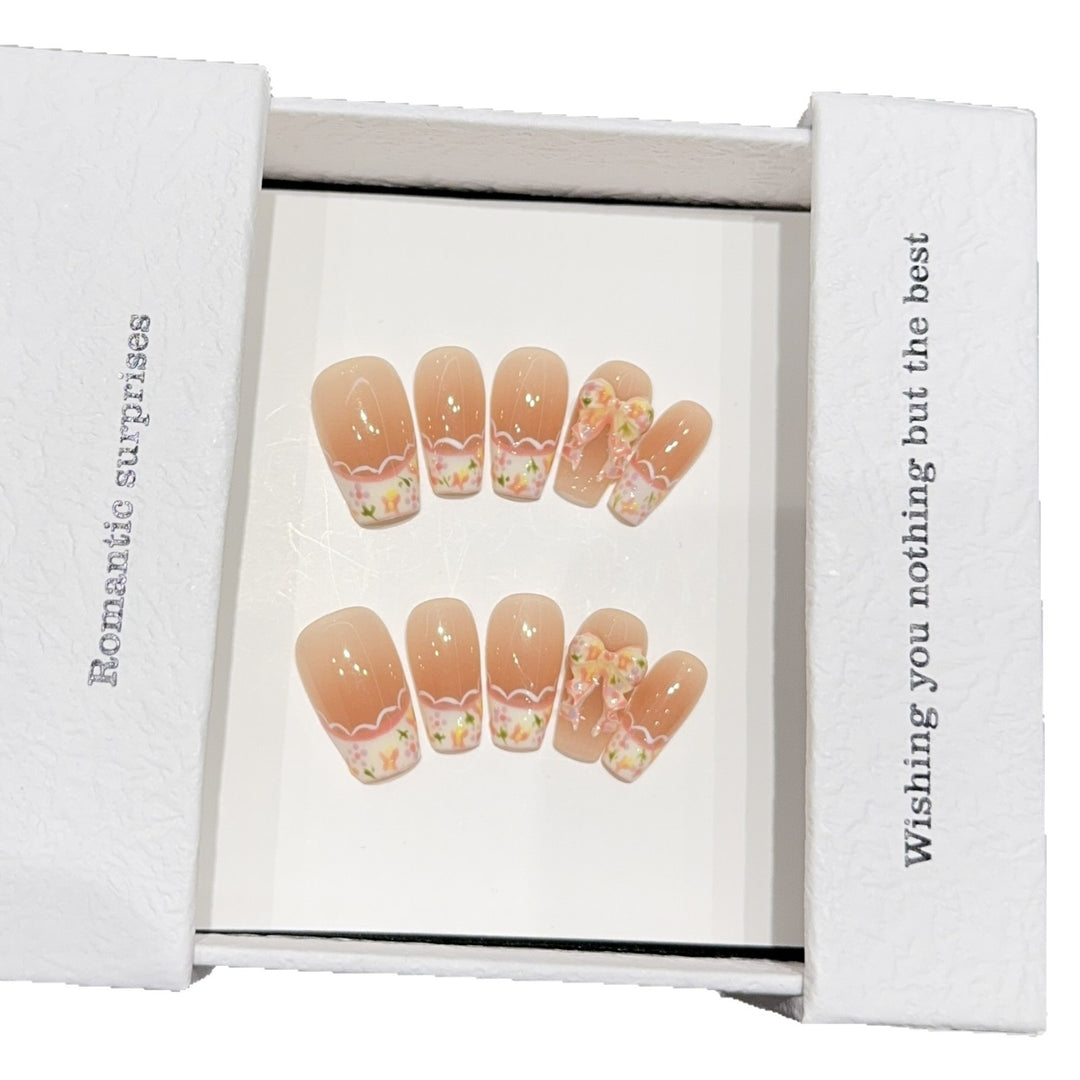 Künstliche Nagelspitzen mit Romantischen Blumendesigns Karnz