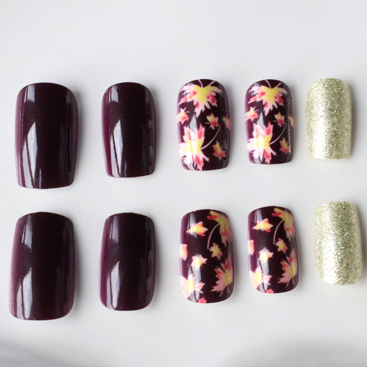Dekorative herbstliche Acryl-Nagelverzierungen Karnz
