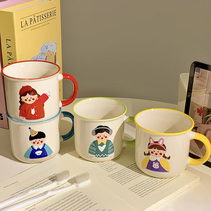 Keramiktasse mit Verspieltem Illustrationsdesign Karnz