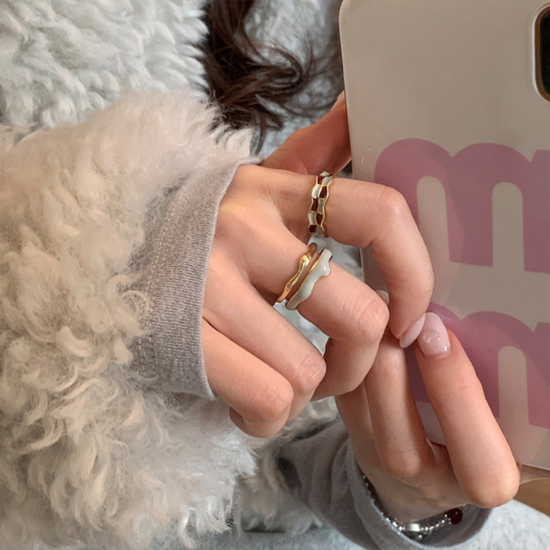 Chic Floral Verstellbares Ring Set Karnz