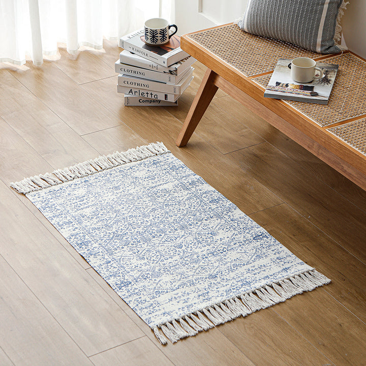 Gewebter Vintage-Teppichläufer mit Fransen und orientalischem Used-Look Karnz