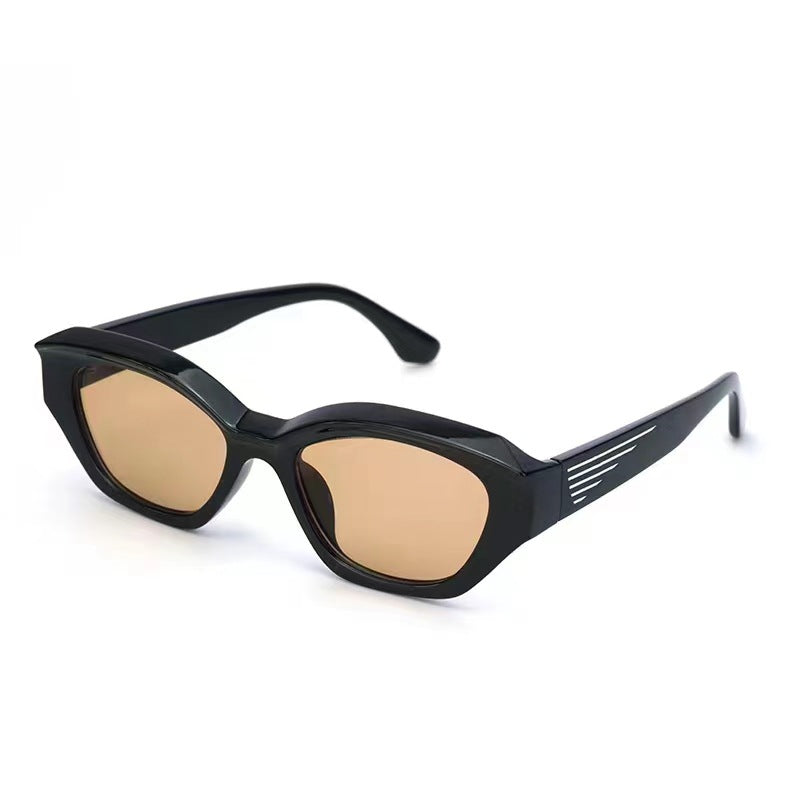 Damen Designer-Sonnenbrille mit markantem polygonalen Rahmen und UV-Schutz Karnz