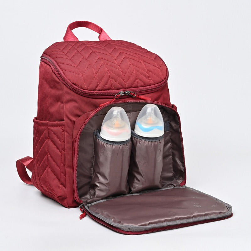 Elegante gesteppt Multi-Compartment Rucksack Karnz