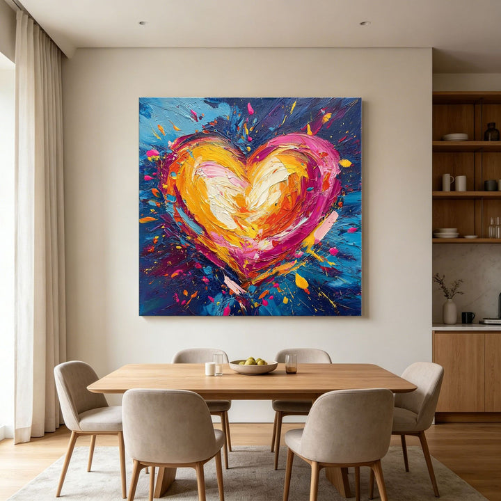 Künstlerisches Herz Abstrakte Leinwand Wandkunst