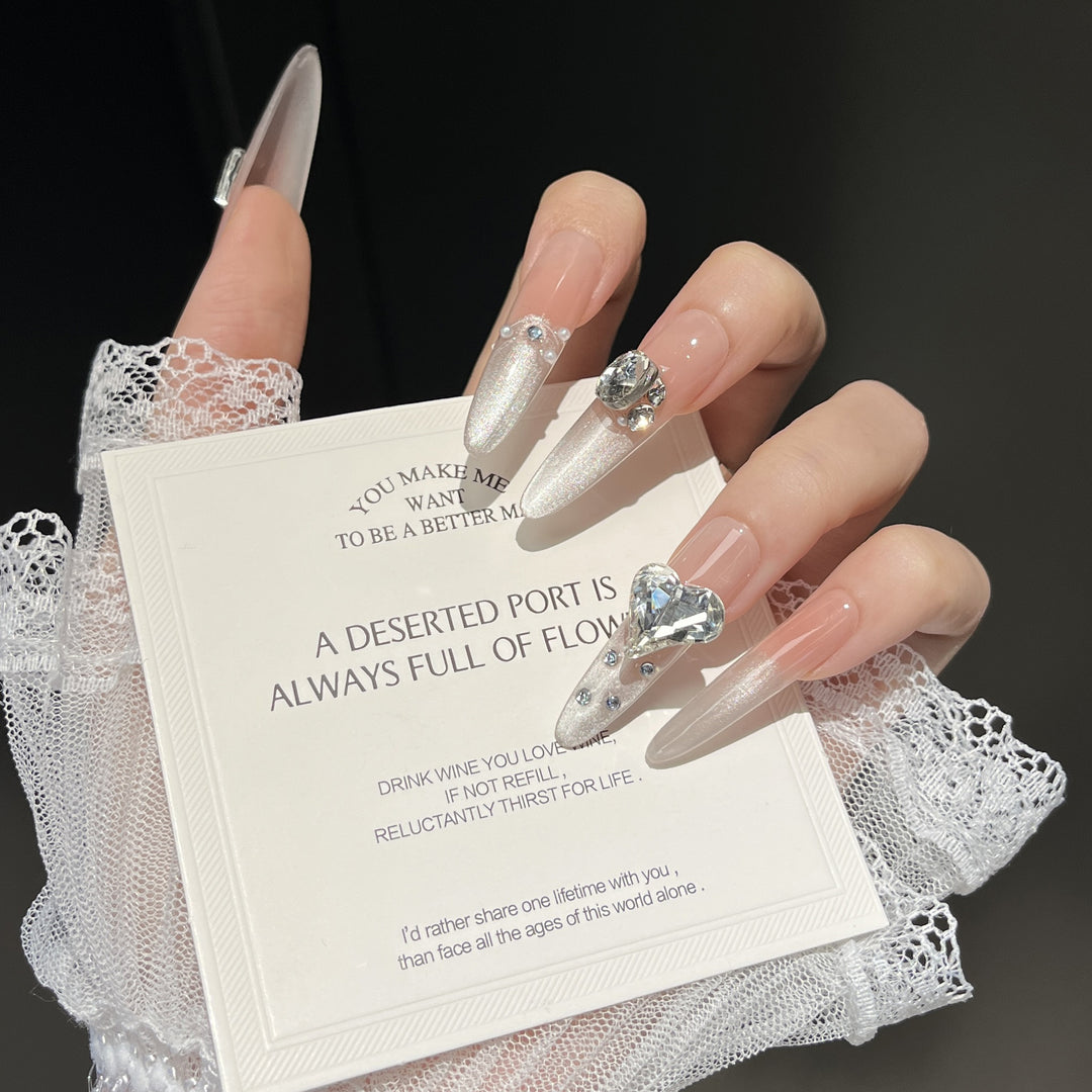 Luxus Kristall-verzierte Press-On Nagel Set Karnz