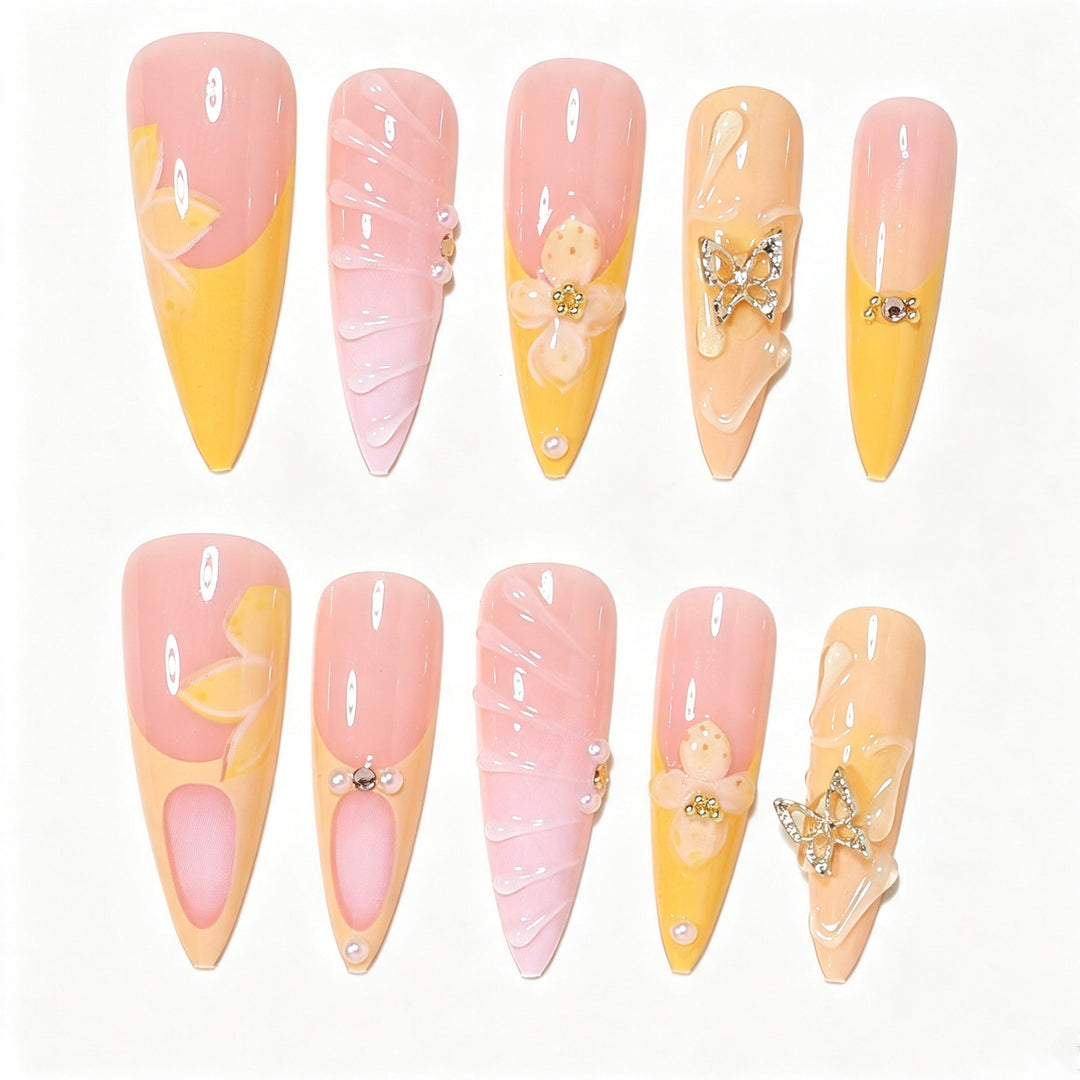 Künstlerisches Schmetterling Nagelkunst Set Karnz