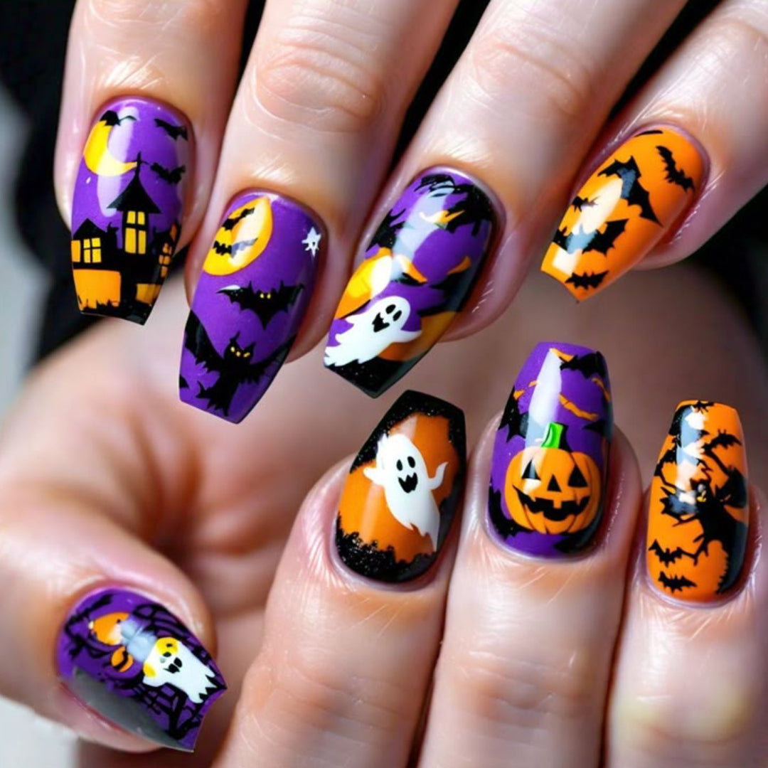 Themen Halloween Nagelkunst Erweiterungen Karnz