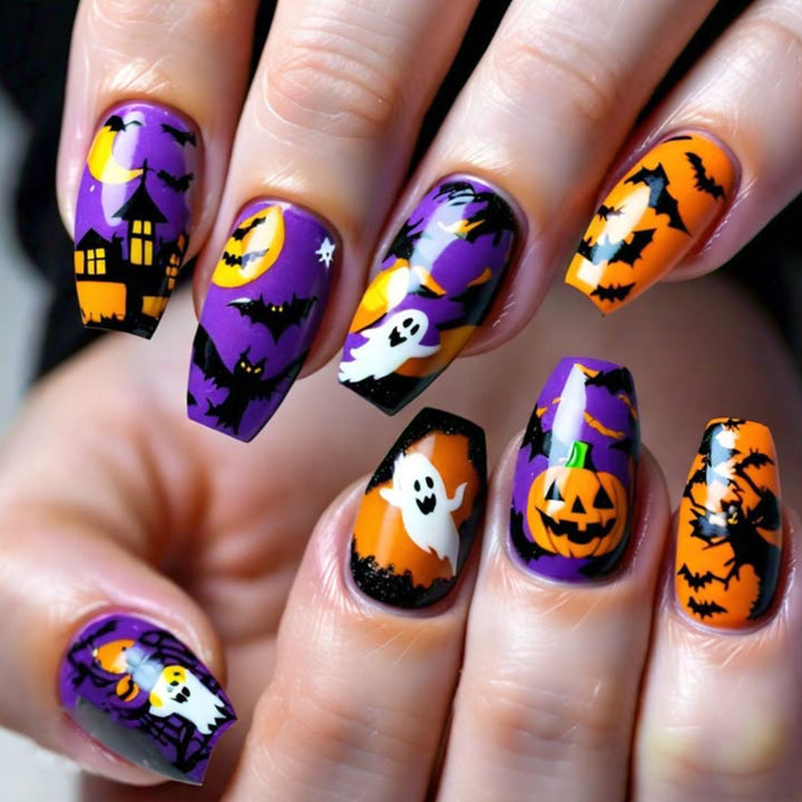 Themen Halloween Nagelkunst Erweiterungen Karnz