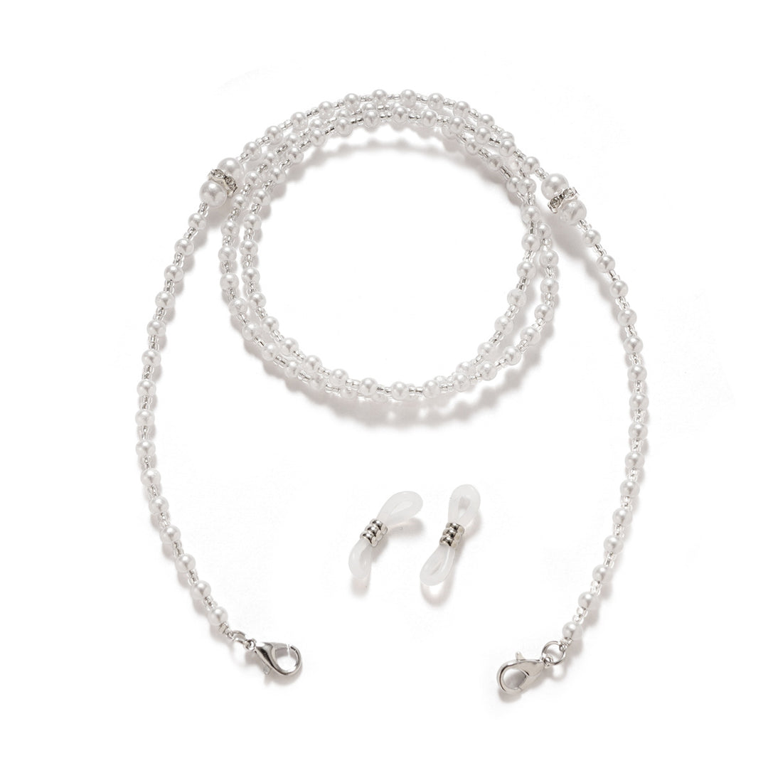 Elegante Perlenverzierte Brillen Kette Karnz