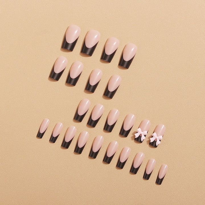 Künstliche Nagelspitzen mit Schleifen-Design Karnz