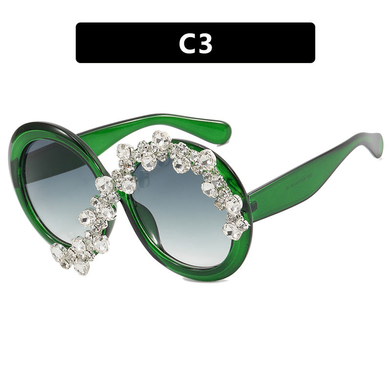 Damen Glamouröse Sonnenbrille mit Strassapplikationen Karnz