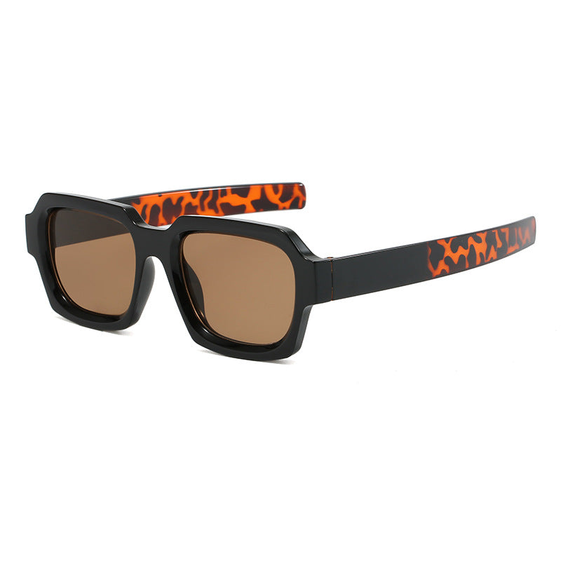 Damen modische stilvolle quadratische Sonnenbrille mit kontrastierendem Rahmen Karnz