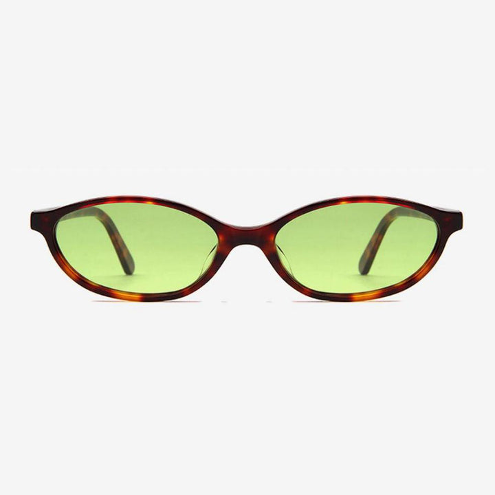 Damen stylische Sonnenbrille im zeitgenössischen Oval-Design Karnz