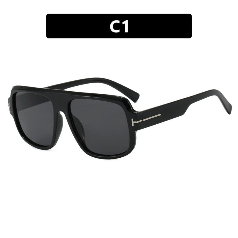 Damen modische quadratische Sonnenbrille mit trendigem Schildkrötenmuster Karnz