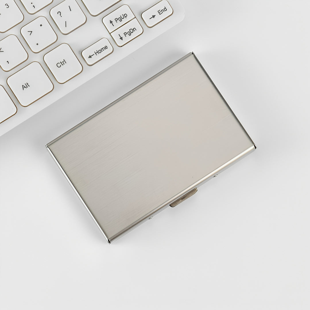 Eleganter Aluminium Visitenkartenhalter