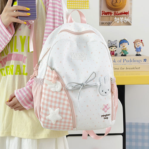 Süßer illustrierter Sternen-Print Rucksack Karnz