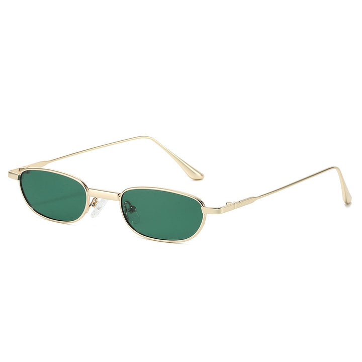 Schlanke Minimalistische Oval Sonnenbrille Karnz