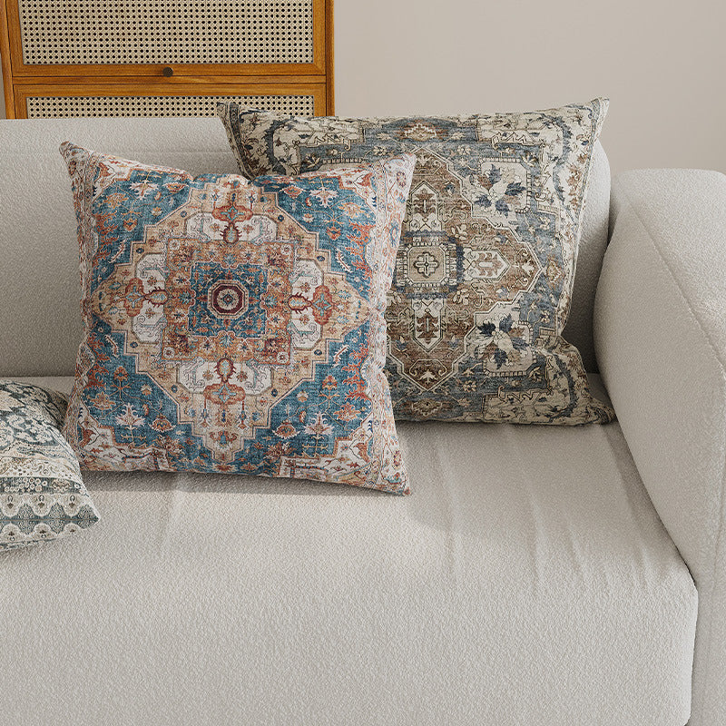 Decorative Medallion Jacquard Throw Pillow Cover