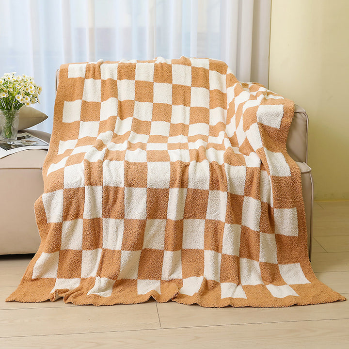 Gemütliche karierte Decke