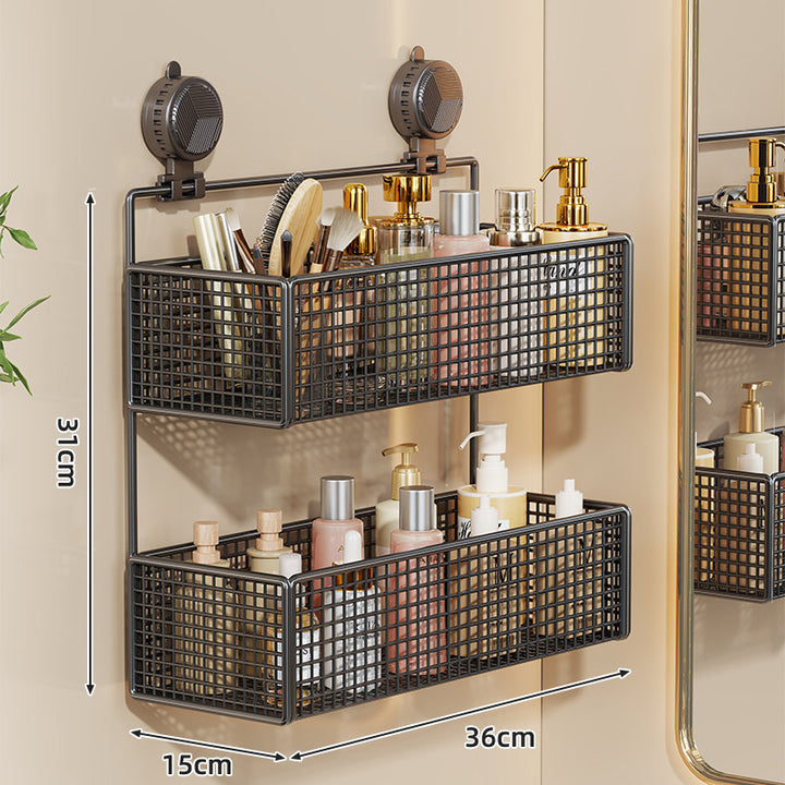 Saug-Montage Vertikales Mesh Kosmetik- & Toiletten-Organizer