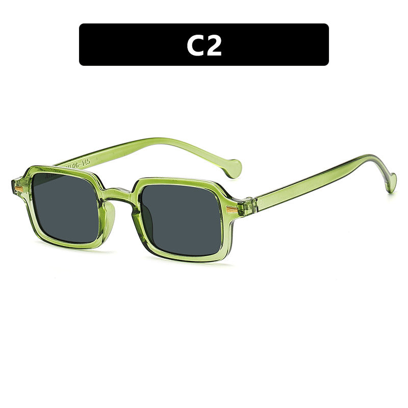 Damen exklusive quadratische Sonnenbrille mit elegantem Metallrahmen und UV-Schutz Karnz