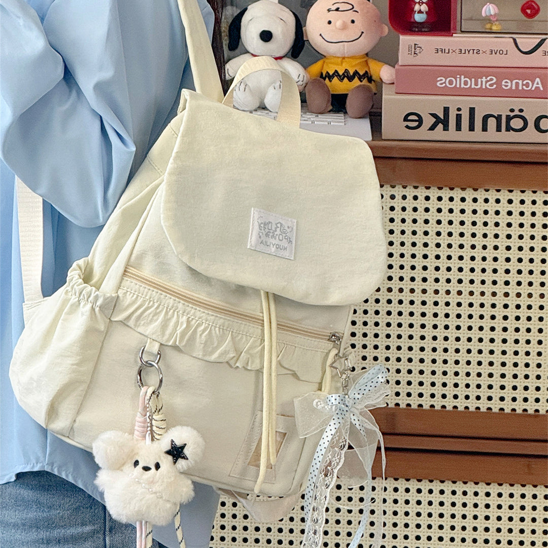 Stylischer Rüschendesign Schulrucksack Karnz