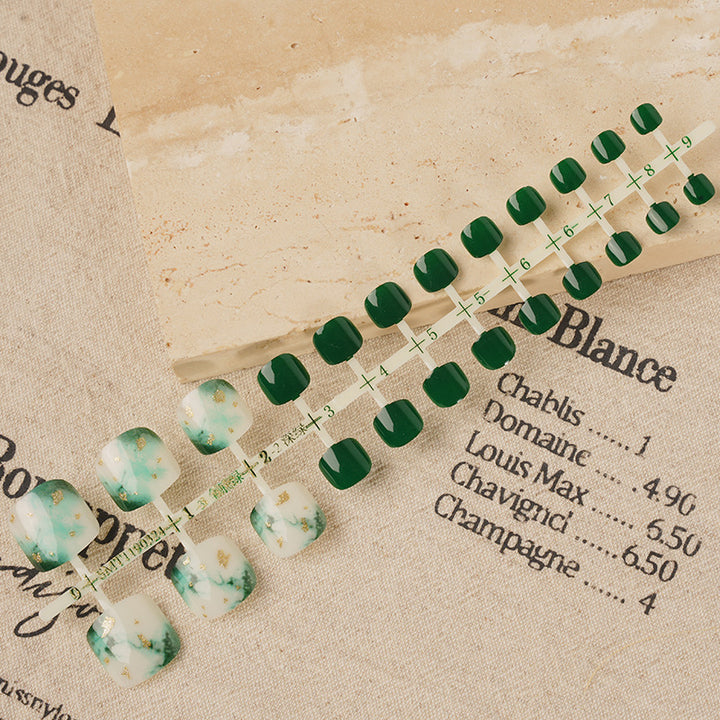 Künstlerisches Marmor Design Press-On Nagel Set