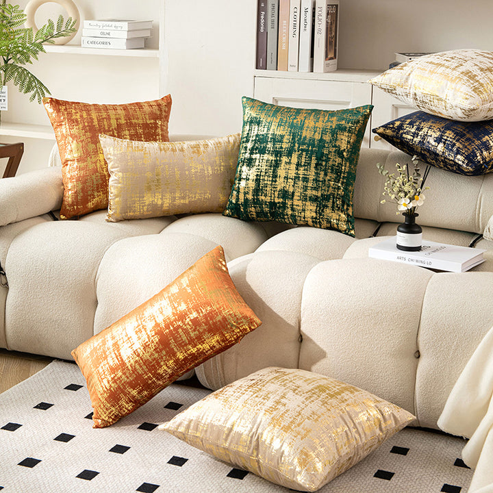 Metallic Abstract Jacquard Kissenbezug Set mit verstecktem Reißverschluss