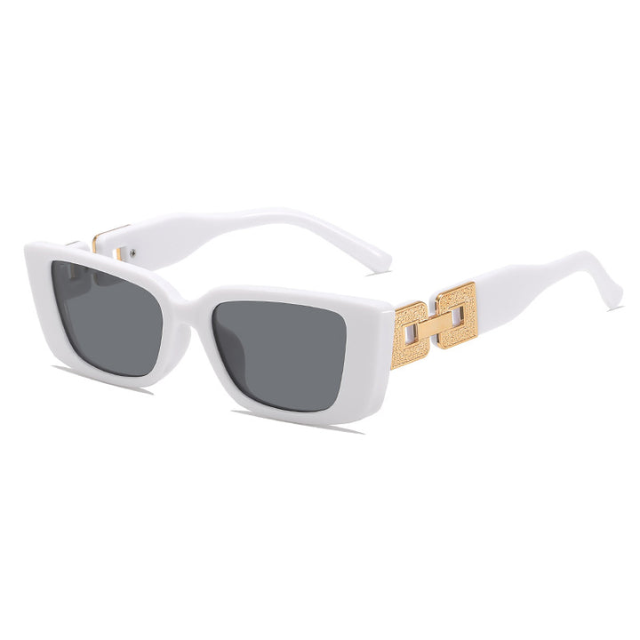 Übergroße quadratische Sonnenbrille mit glamourösem Akzent Karnz