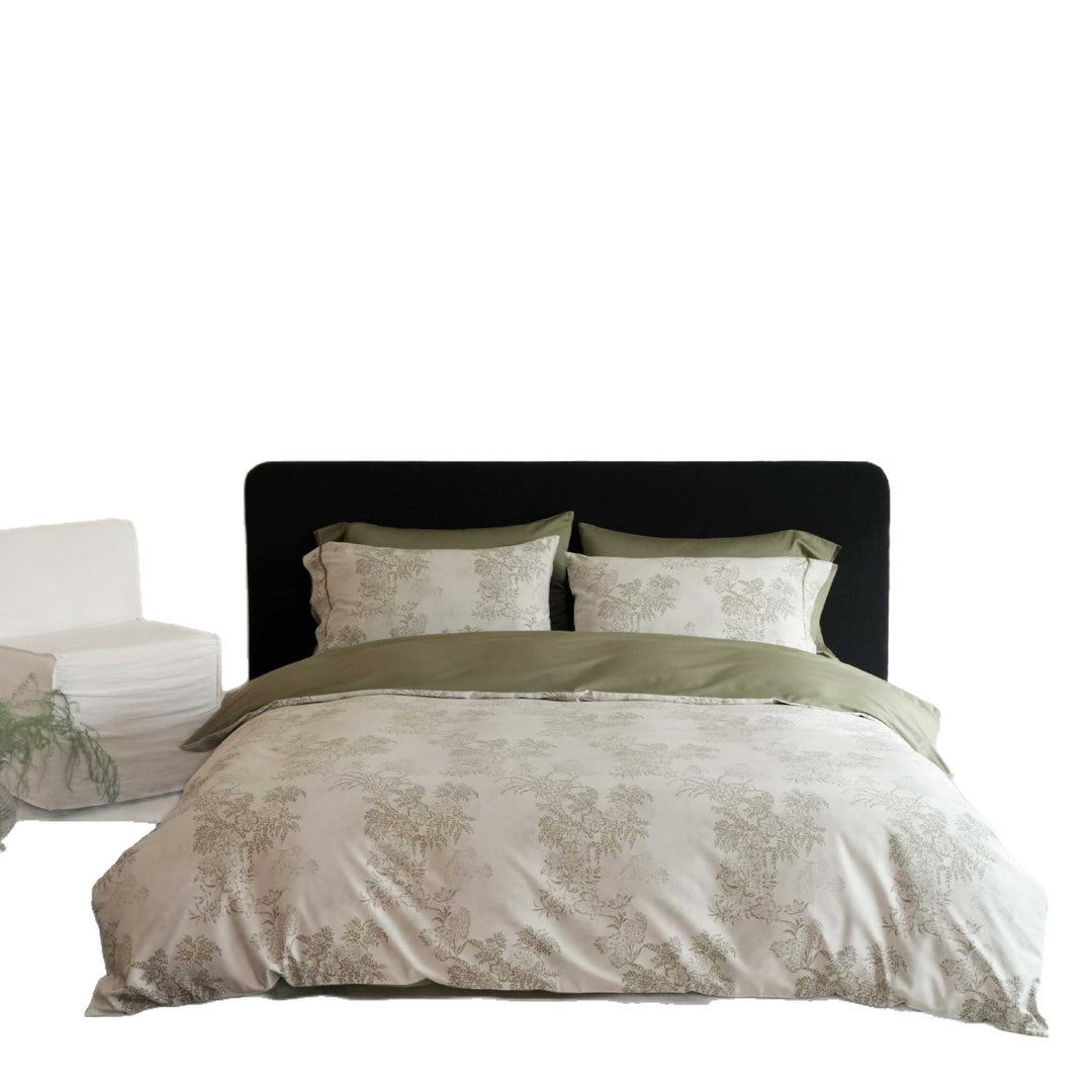 Luxuriöser subtiler Jacquard Bettbezug und Kissenbezug Set