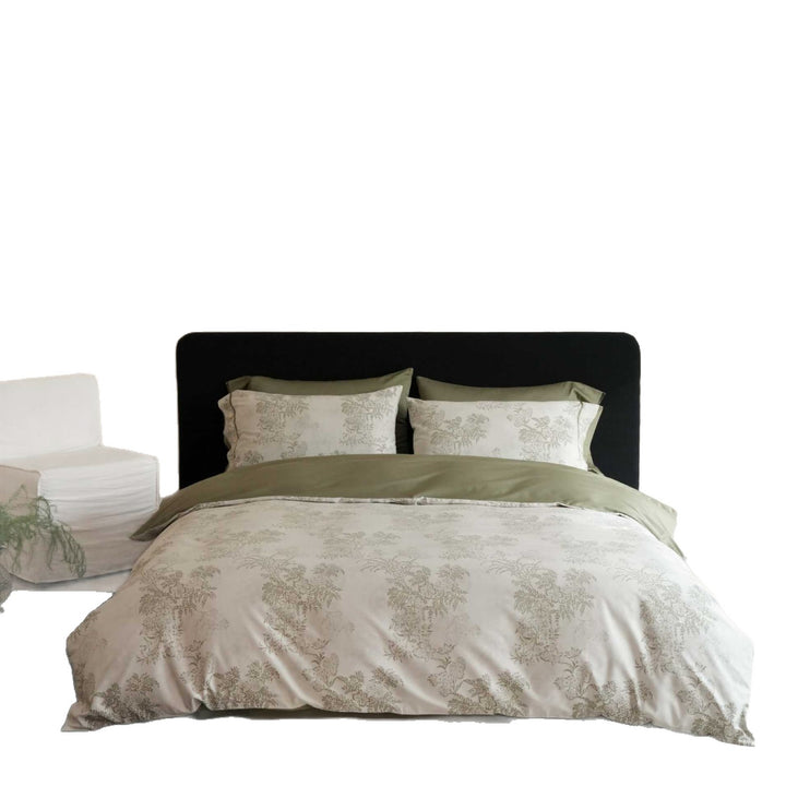 Luxuriöser subtiler Jacquard Bettbezug und Kissenbezug Set