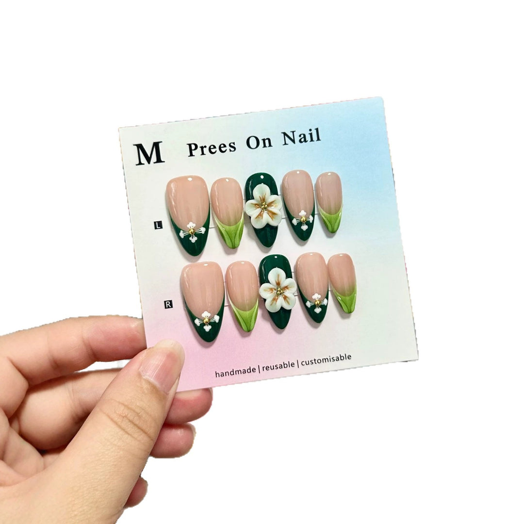 Künstlerisches Floral Press-On Nagelset  1791773919