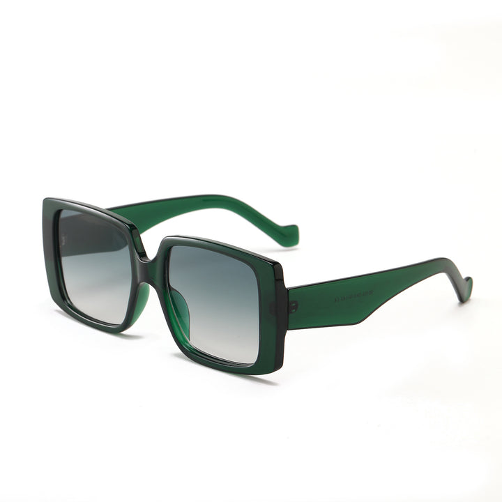 Damen moderne quadratische Sonnenbrille mit verspiegelten Gläsern Karnz