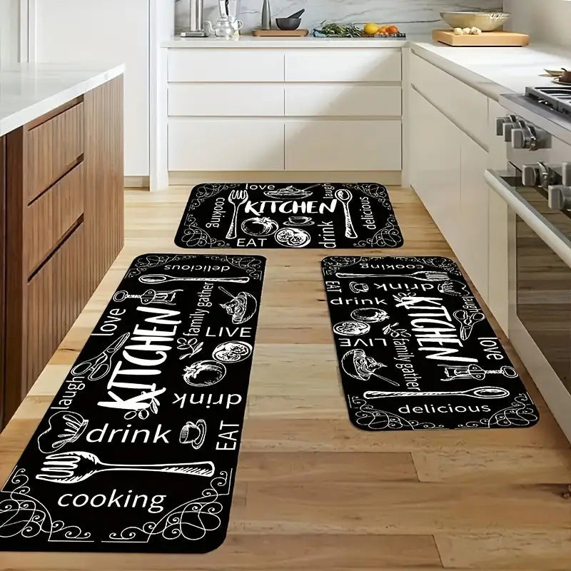 Stylische Küchenkomfortmatten-Set