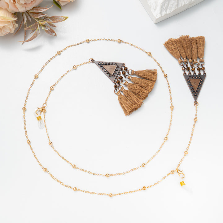 Bohemian Quasten Brillen Kette Karnz