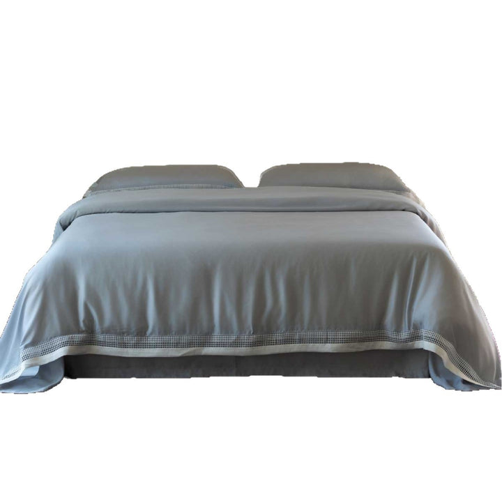 Luxuriöses Bettwäsche-Set aus Baumwollsatin mit Ajour-Bordüre