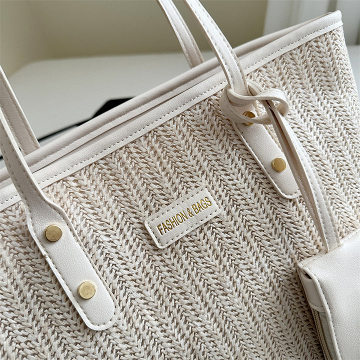 Lässige Gewebte Strandtasche
