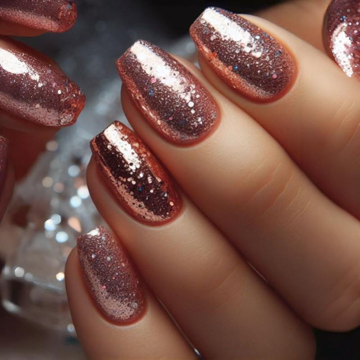 Glitzerndes Acryl Press-On-Nägel Set Karnz