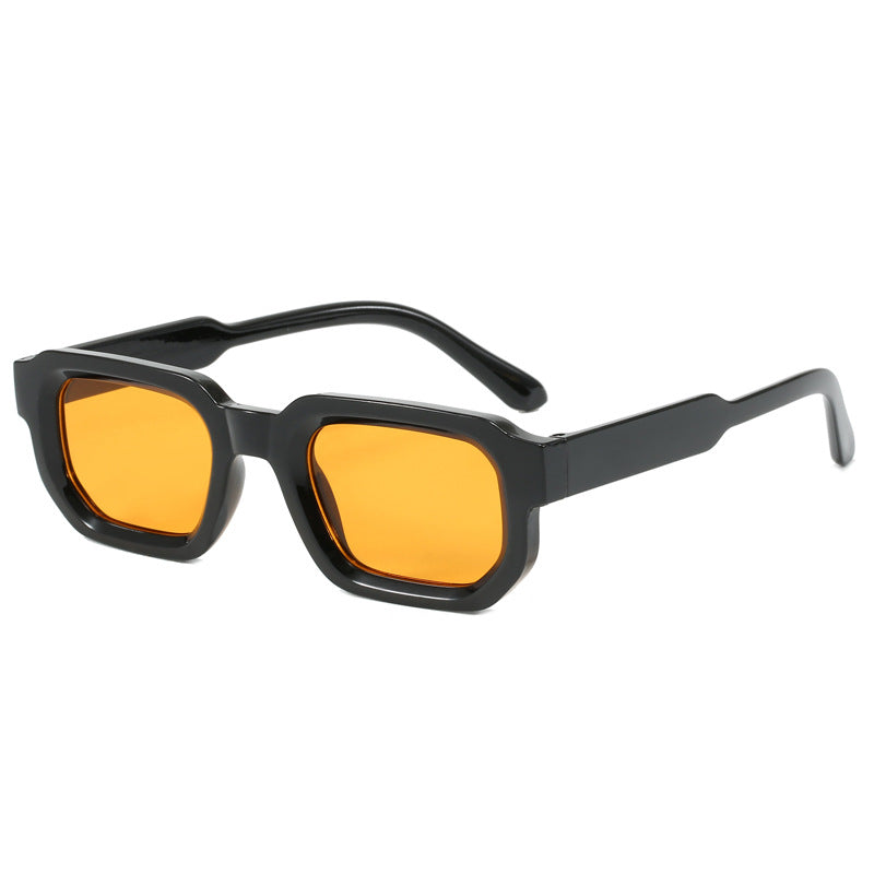 Damen Modische quadratische Sonnenbrille mit klarem Rahmen Karnz