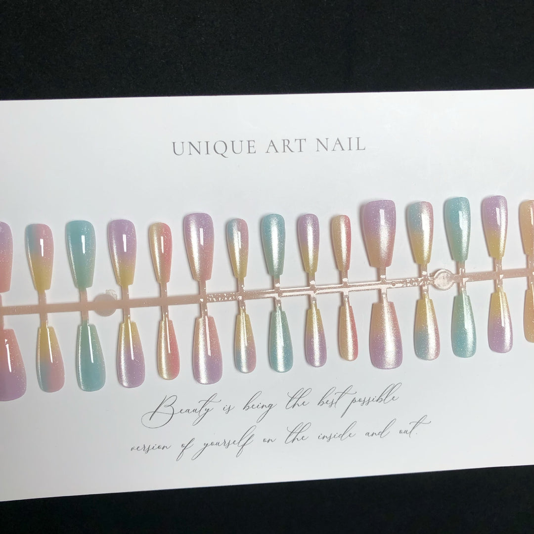 Ombre Glitter Press-On Nagelspitzen